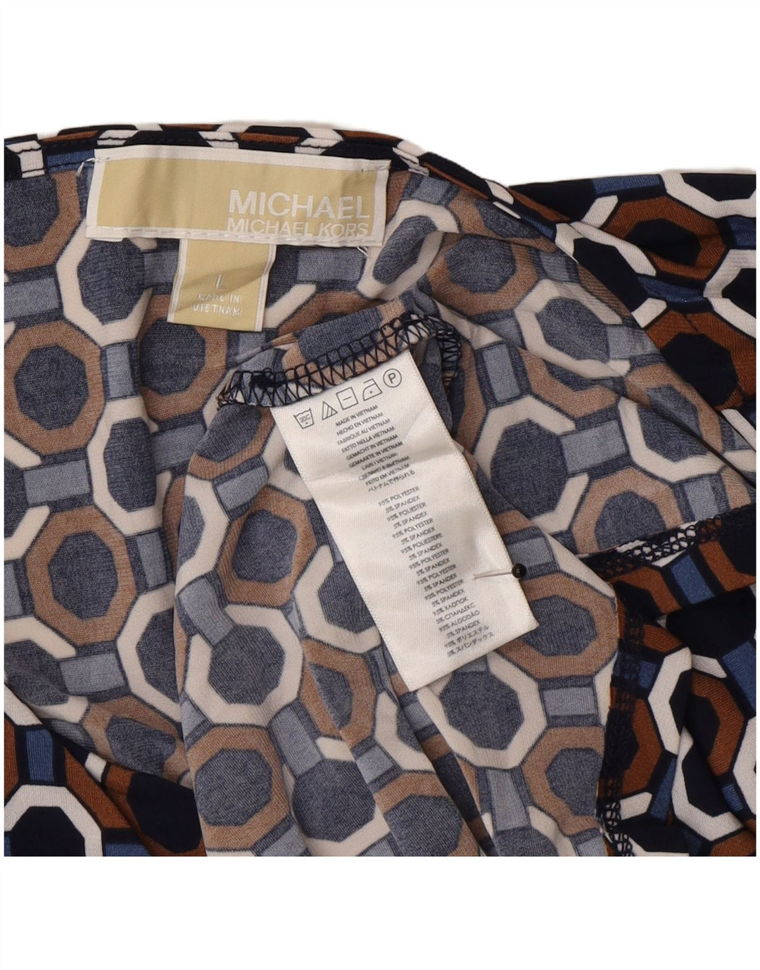 Bluzka damska Michael Kors Top UK 14, duża, wielokolorowa, geometryczna
