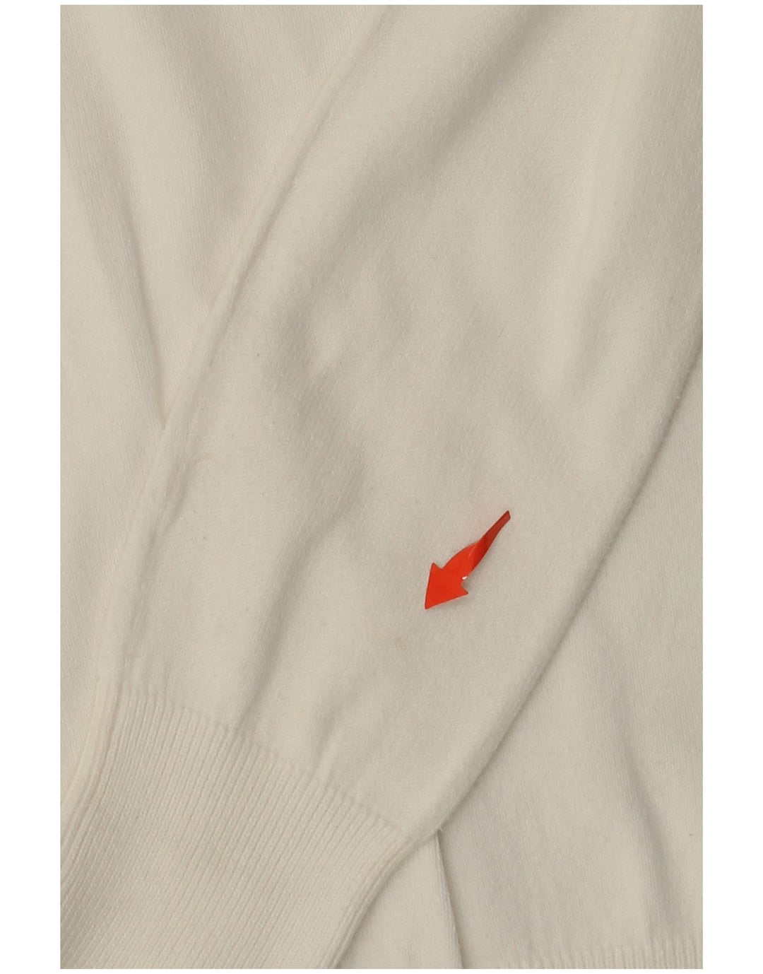 Sweter damski ZARA z dekoltem w kształcie litery V, UK 14, duży, biały