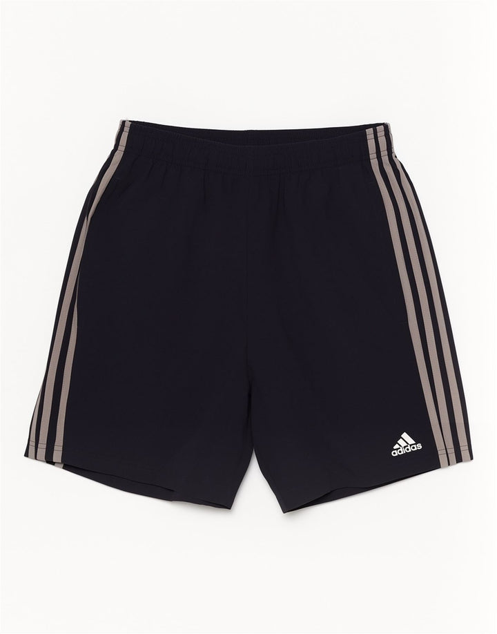 Męskie spodenki sportowe Adidas, średnie granatowe, poliestrowe sportowe