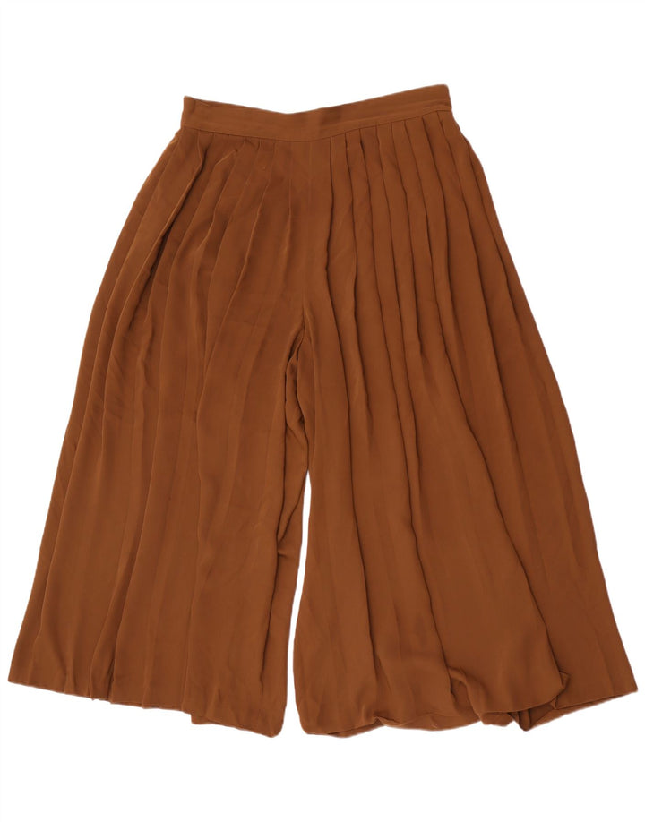Spodnie damskie Massimo Dutti Cullotes Capri, duże, W32 L22, brązowe, poliestrowe
