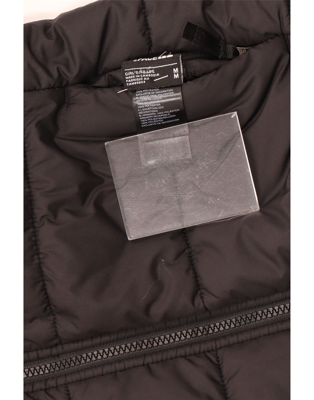 Dziewczęca ocieplana kurtka z kapturem THE NORTH FACE 9-10 lat, średnia czarna