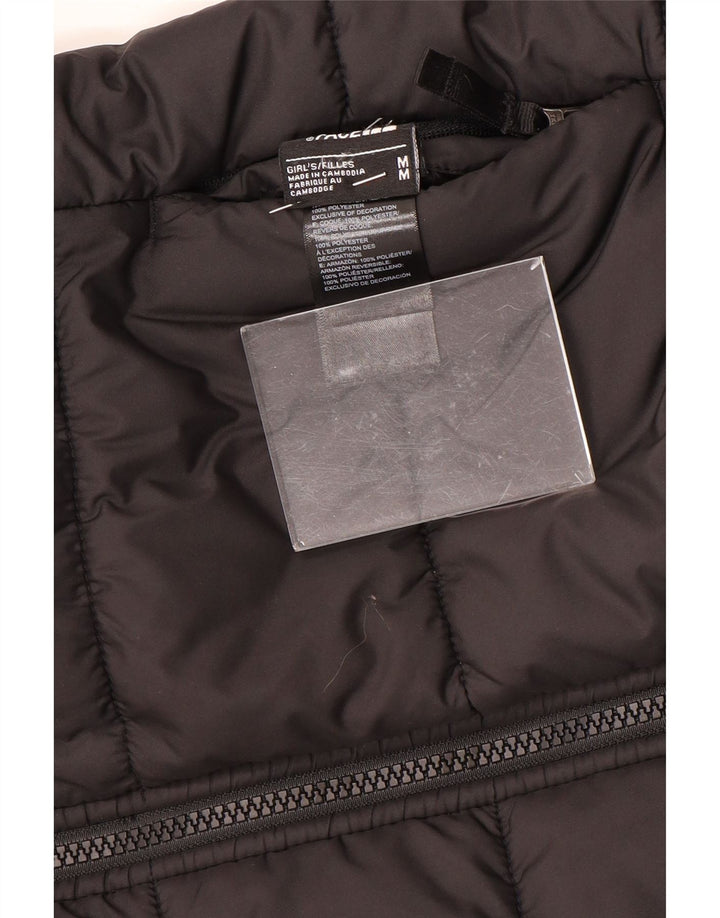 Dziewczęca ocieplana kurtka z kapturem THE NORTH FACE 9-10 lat, średnia czarna