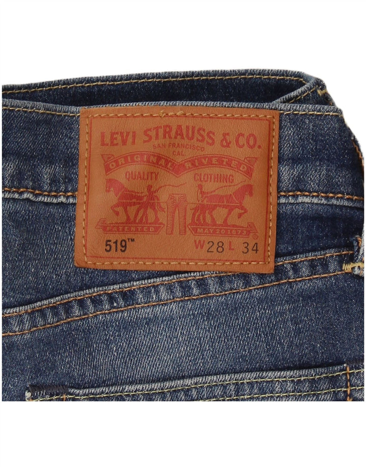 Damskie jeansy Levi's 519 Skinny W28 L34 Niebieskie bawełniane