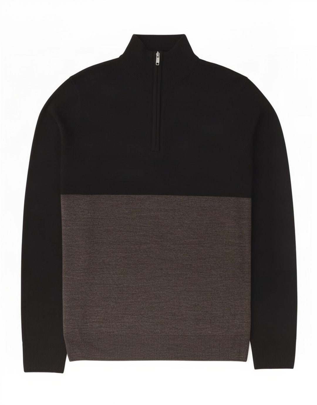 Męski sweter zapinany na zamek French Connection, kolor średnio czarny
