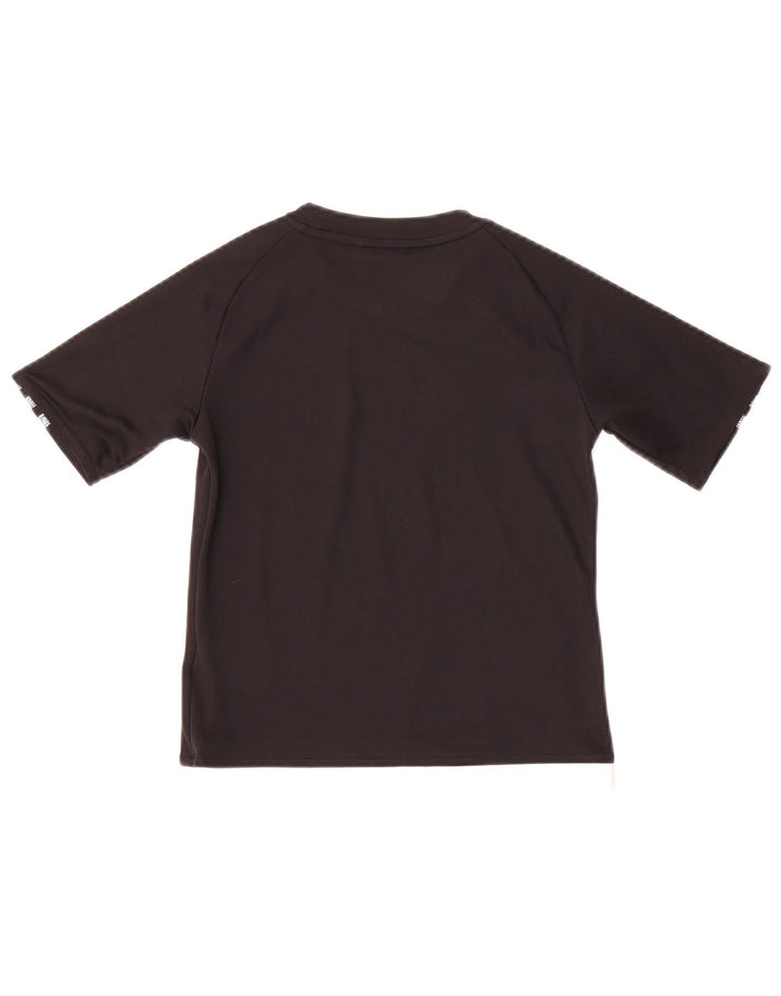 Chłopięcy T-shirt ADIDAS Climalite z grafiką, 7-8 lat, czarny poliester