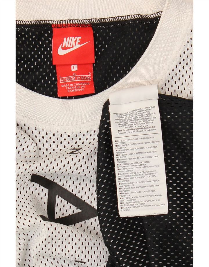 Chłopięca kamizelka z grafiką NIKE na 12-13 lat, duża, biały poliester