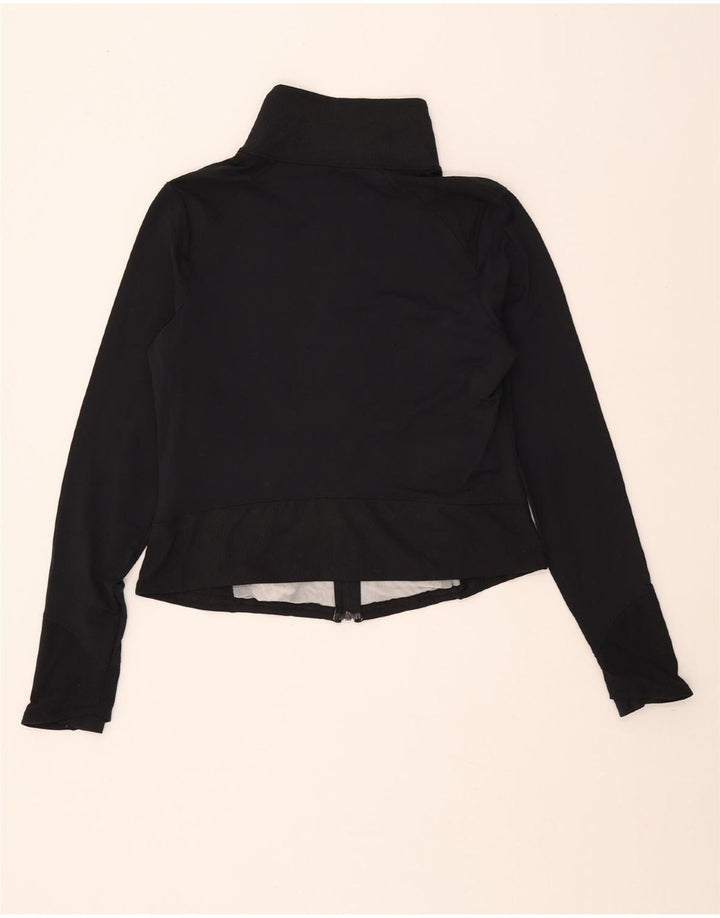Damska kurtka dresowa UNDER ARMOUR Crop Top UK 14, duża, czarna, nylonowa
