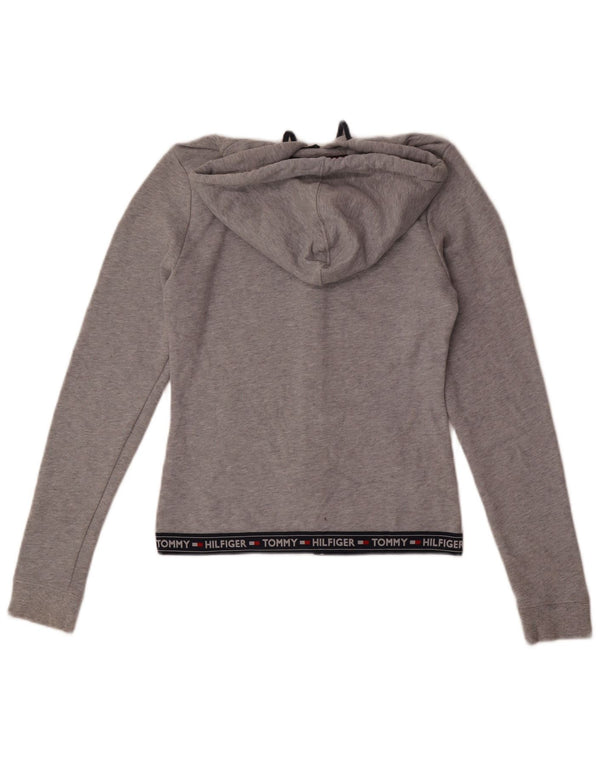Damski sweter z kapturem i zamkiem Tommy Hilfiger UK 10 Small Grey Colorblock