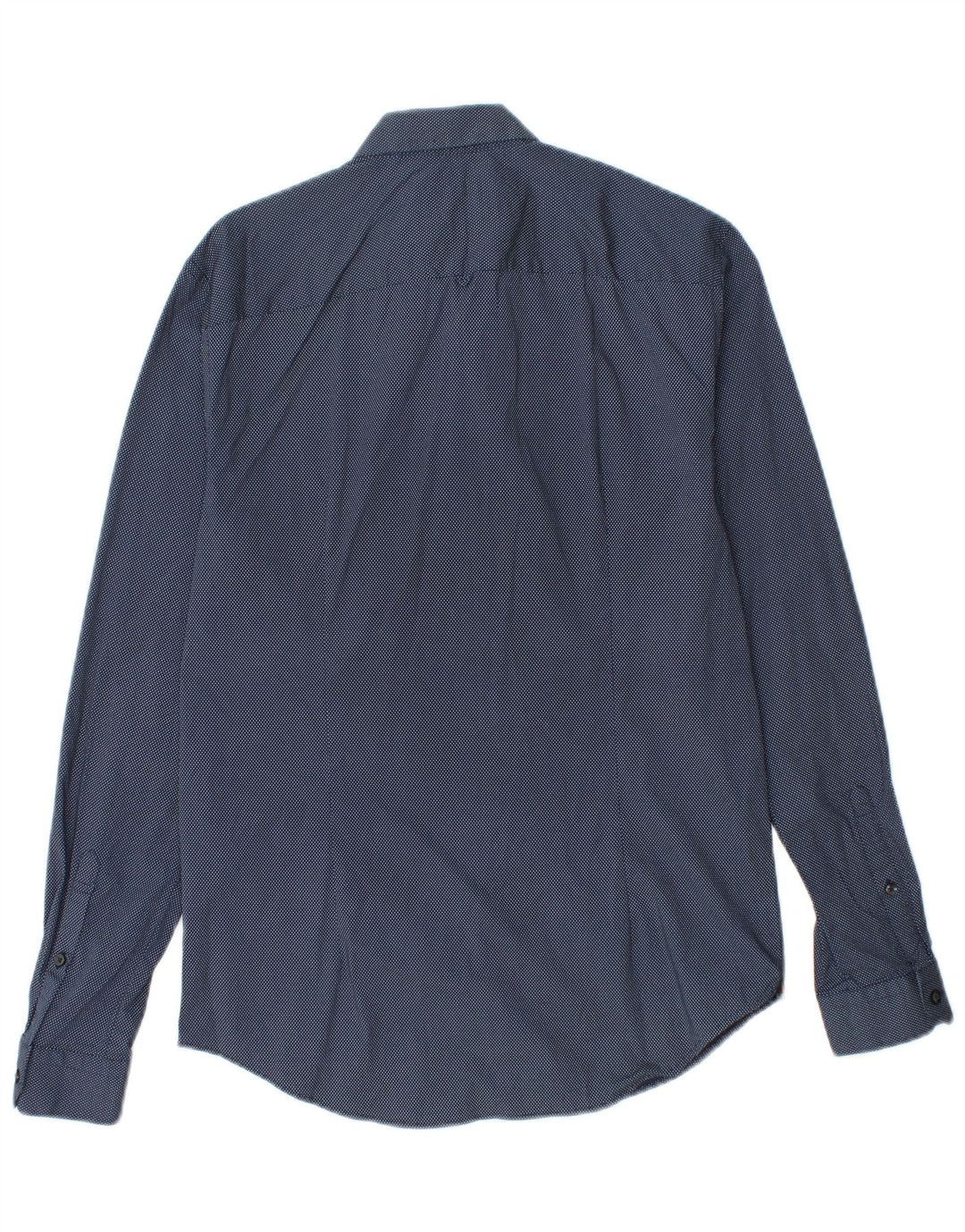 SUPERDRY Męska koszula slim fit, mała, bawełniana w granatowe cętki