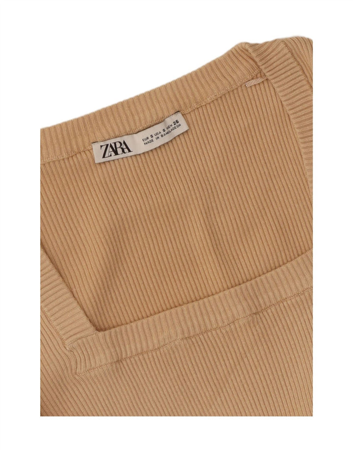 Womens Crop Top Long Sleeve UK 8 Small