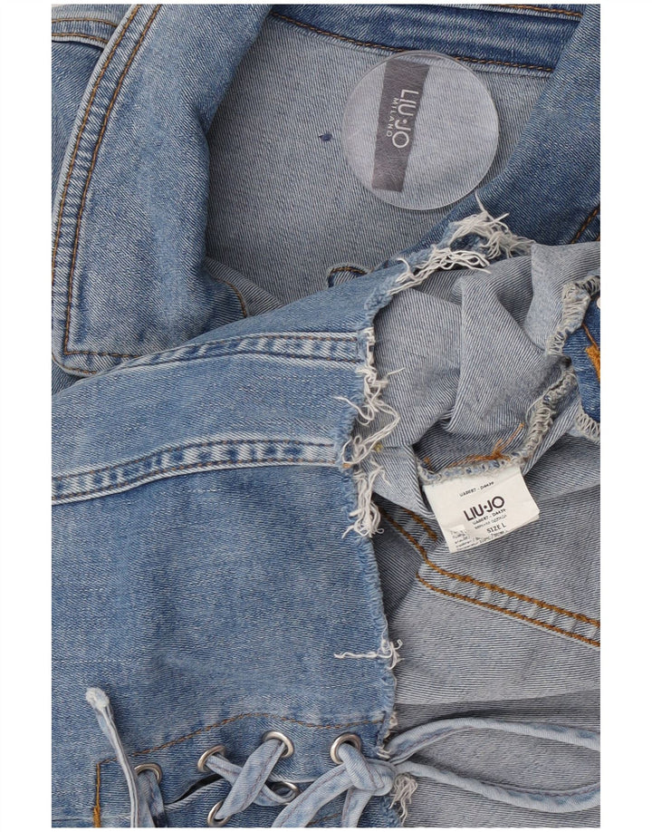Kurtka damska Liu Jo Crop Denim UK 14, duża niebieska
