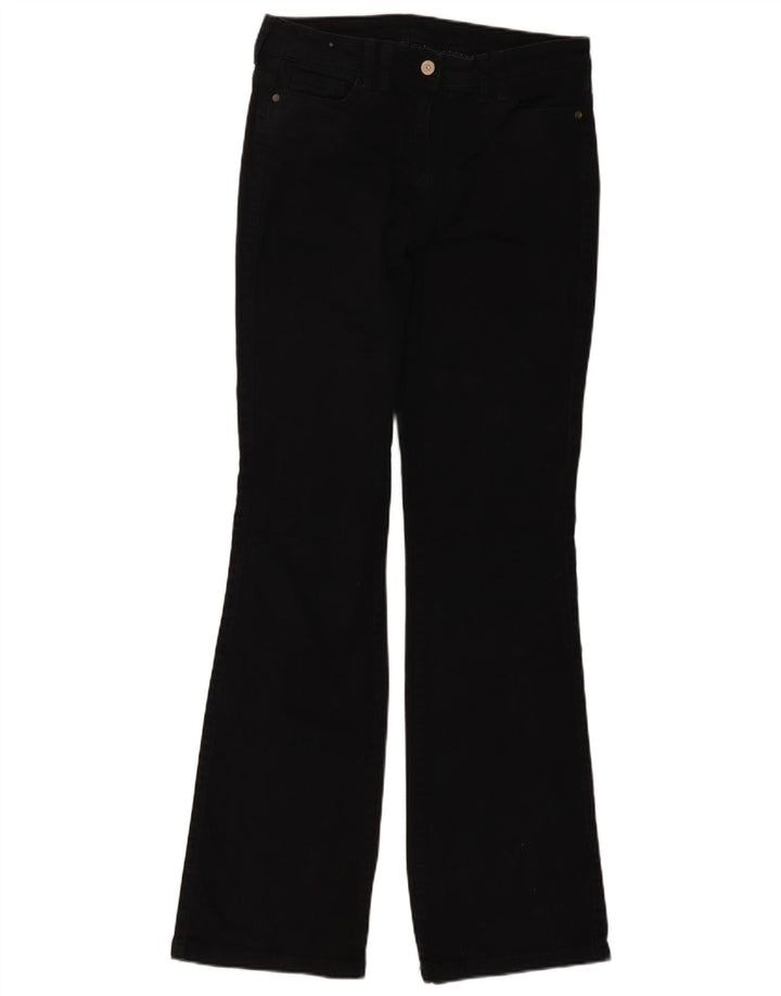 Marks & Spencer Damskie Długie Jeansy Bootcut UK 10 Małe W28 L33 Czarne Bawełniane