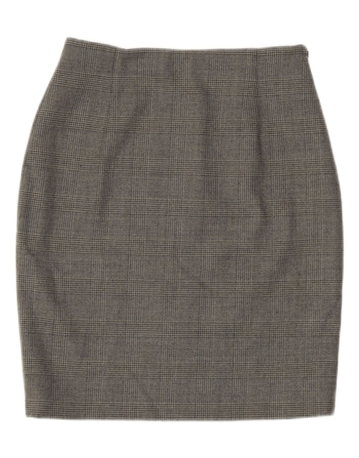 L.PUCCI Womens Pencil Skirt IT 44 Medium W28  Grey Check Polyester Vintage L.Pucci and Second-Hand L.Pucci from Messina Hembry 