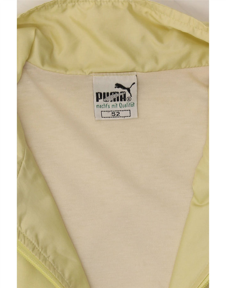 PUMA Mens Tracksuit Top Jacket IT 52 Large Yellow Colourblock Polyester Vintage Puma and Second-Hand Puma from Messina Hembry 