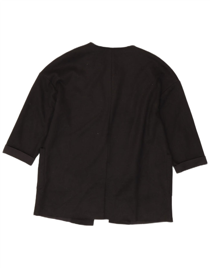 Damska marynarka ZARA oversize z rękawami 3/4 i otwartymi UK 10, mała czarna