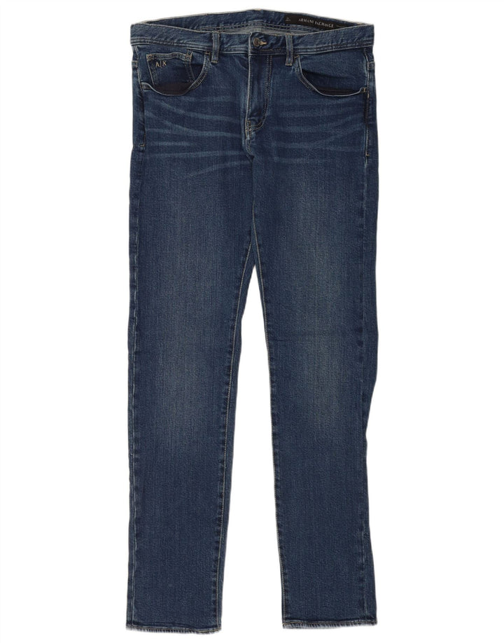 Damskie jeansy Armani Exchange W32 L34 Niebieskie bawełniane