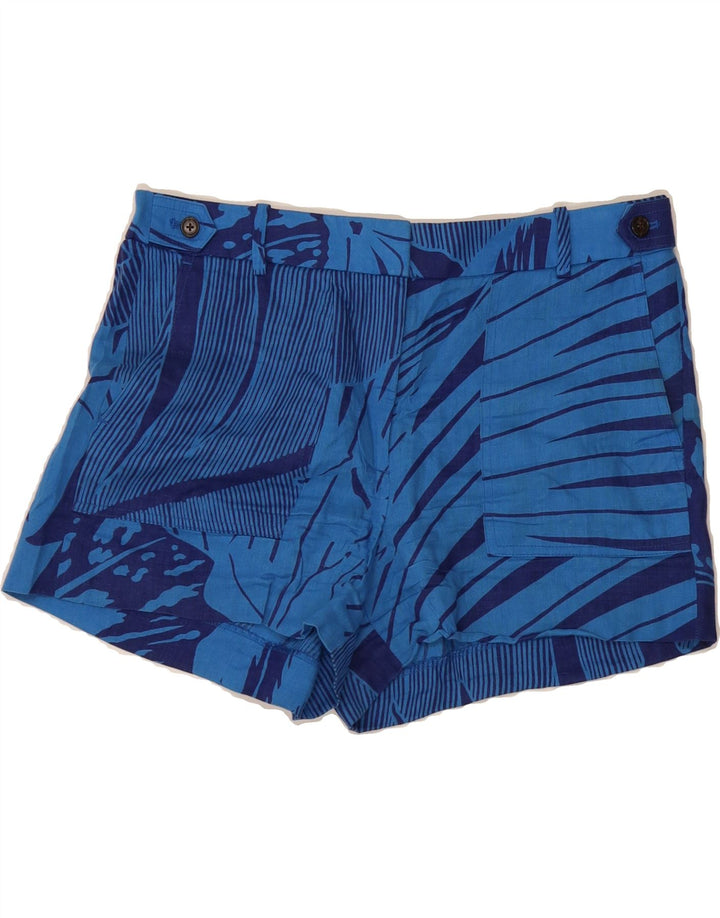 J. CREW Womens Chino Shorts US 6 Medium W34 Blue Striped Linen Vintage J. Crew and Second-Hand J. Crew from Messina Hembry 