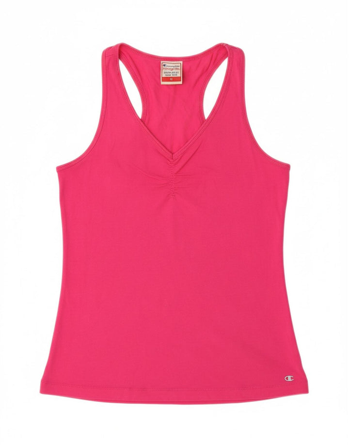 CHAMPION Womens Vest Top UK 14 Medium Pink