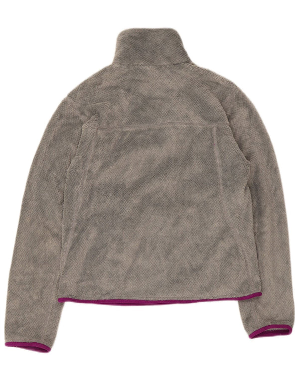 Damski sweter polarowy Patagonia z zamkiem błyskawicznym UK 10, mały, szary poliester