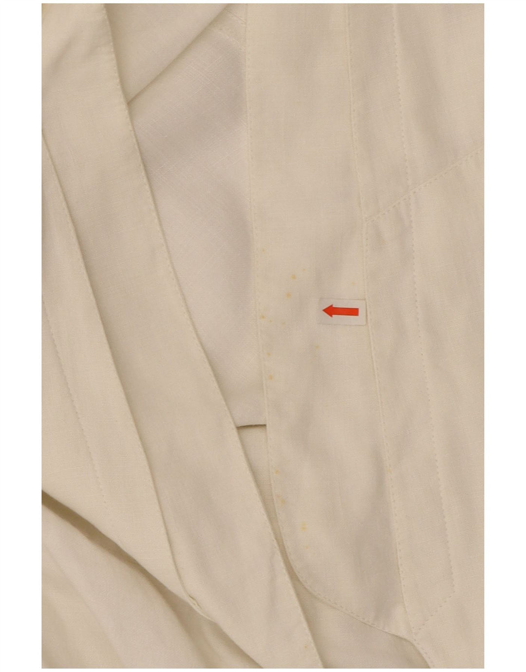 Damska marynarka Claude Montana w stylu Crop UK 12, średnia, biała, lniana