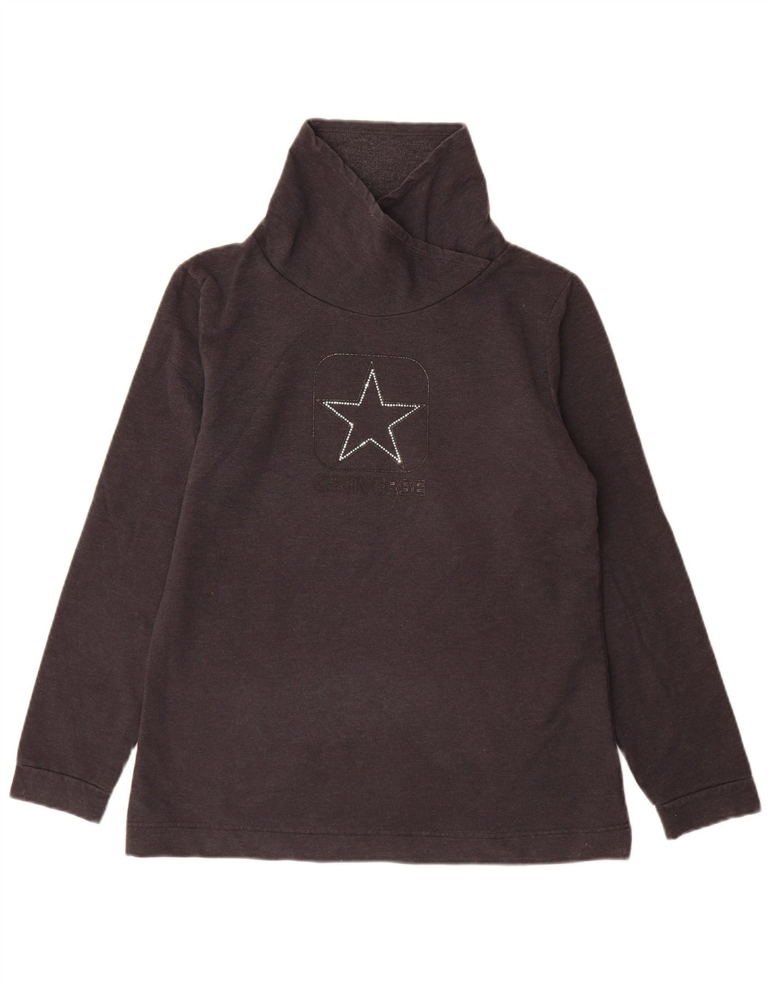 Damska bluza Converse Graphic Jumper UK 14, duża, szara bawełna