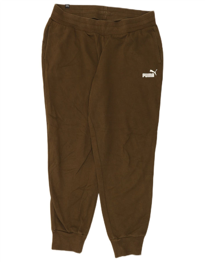 Męskie spodnie dresowe PUMA Joggery, duże, bawełniane w kolorze khaki
