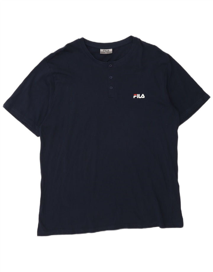 T-shirt męski Fila Top XL, granatowy, bawełniany