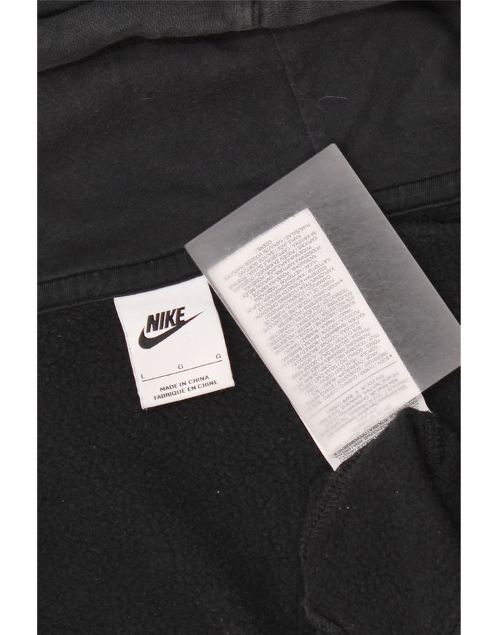 Męski sweter z kapturem i zamkiem błyskawicznym Nike, duży, czarny, bawełniany
