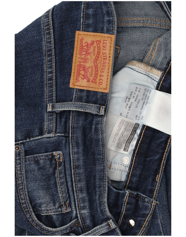 Damskie jeansy LEVI'S 721 z wysokim stanem W25 L29 Niebieska bawełna