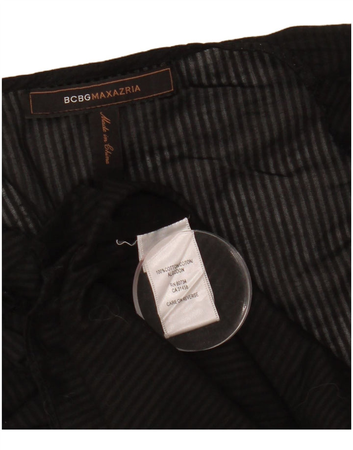 Bluzka damska BCBGMAXAZRIA Top UK 12, średnia, czarna bawełna w paski
