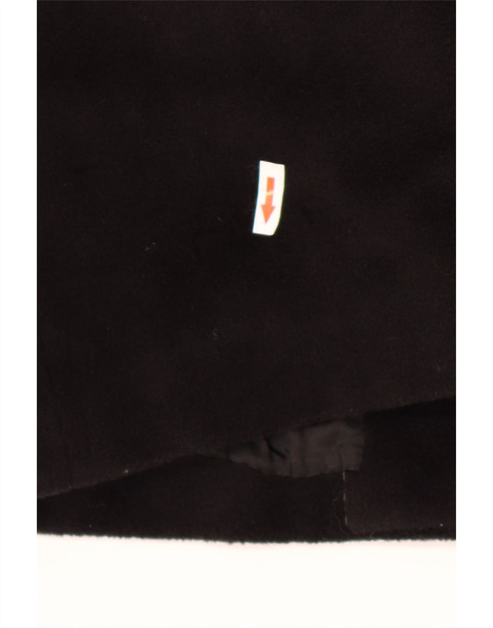 Max Mara Damski wełniany dwurzędowy płaszcz UK 12 Średni czarny wełniany klasyczny