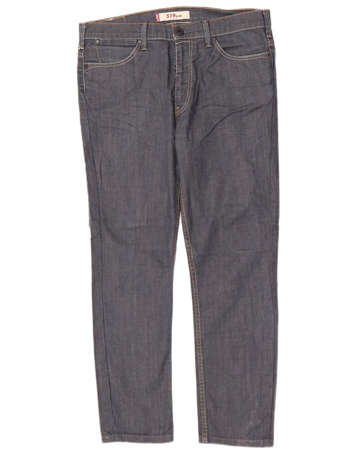 Męskie jeansy Levi's 519 Slim W36 L29 Granatowa bawełna