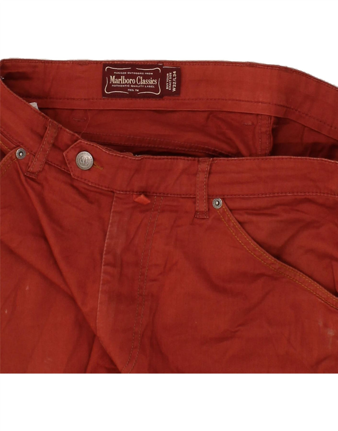 MARLBORO CLASSICS Mens Casual Shorts W32 Medium Red Cotton Vintage Marlboro Classics and Second-Hand Marlboro Classics from Messina Hembry 