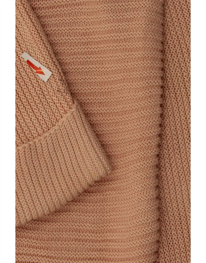 Sweter damski Massimo Dutti z dekoltem w kształcie litery V, UK 16, duży, różowy