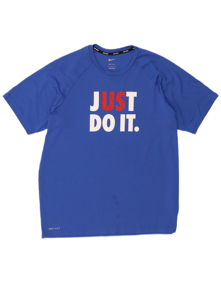 Męski T-shirt Nike Dri Fit Graphic Top, duży, niebieski