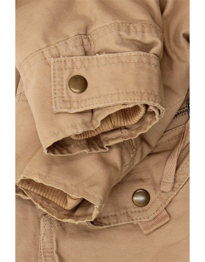 Marks & Spencer Damska kurtka typu parka z kapturem, oversize, UK 10, mała, beżowa