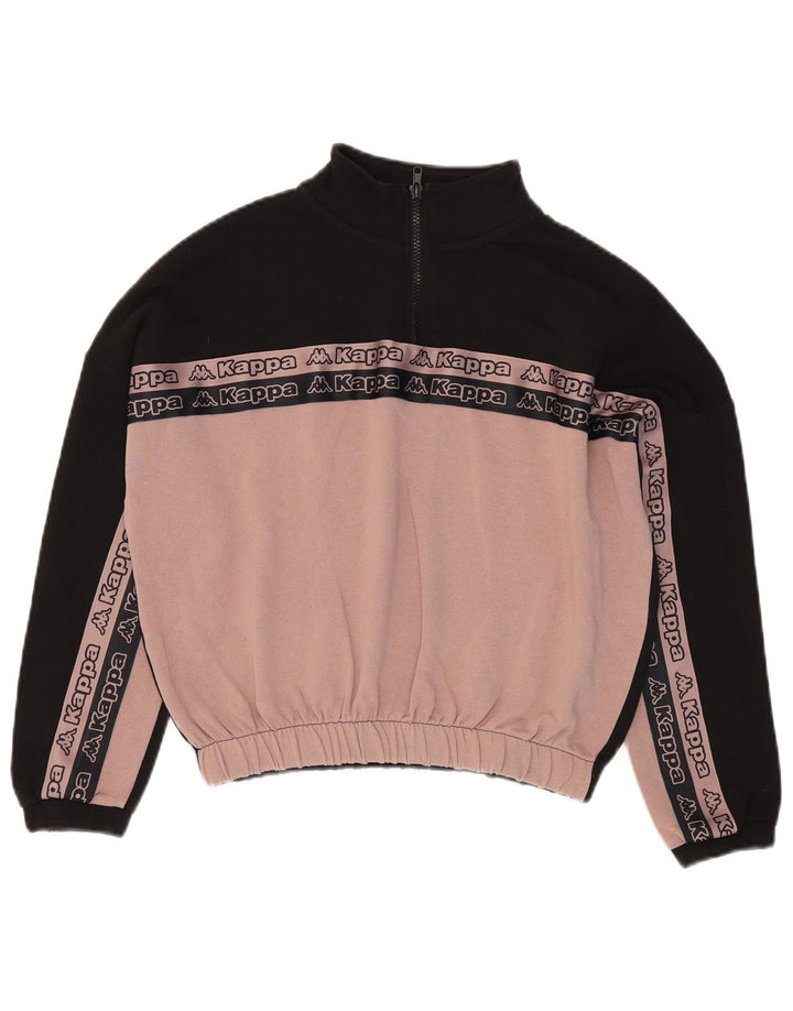 Damska bluza oversize Kappa z grafiką UK 10, mała czarna