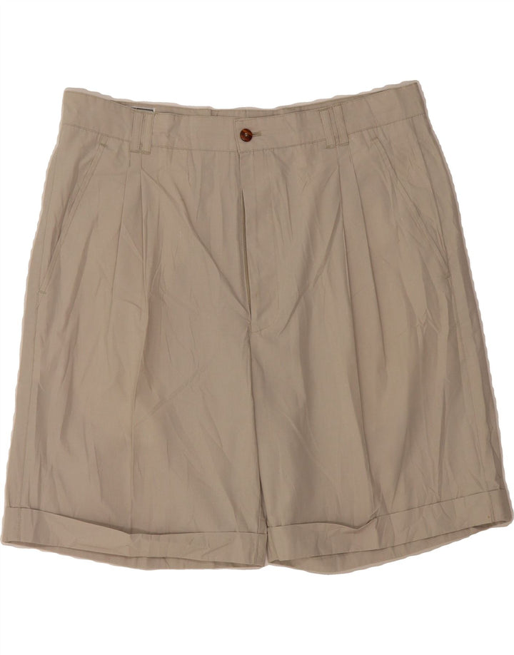 LEADER Mens Pegged Casual Shorts Large W36 Beige Polyester Vintage Leader and Second-Hand Leader from Messina Hembry 