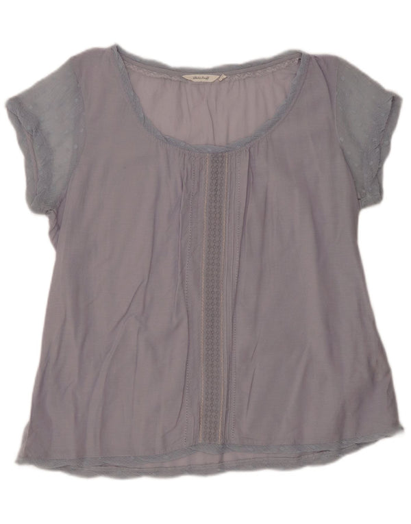 Bluzka damska WHITE STUFF UK 16, duża, niebieska, bawełniana