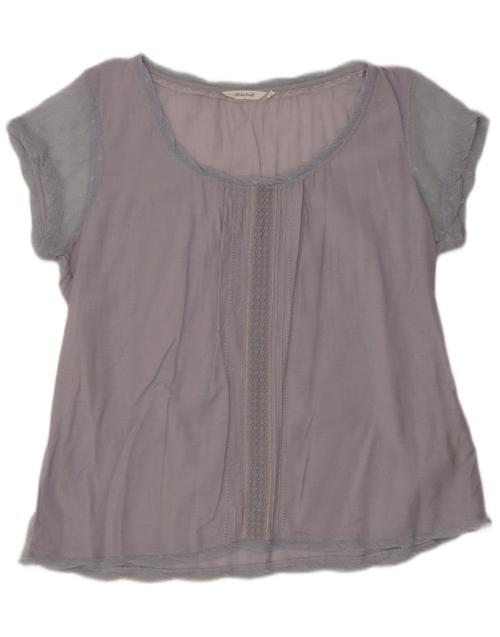 Bluzka damska WHITE STUFF UK 16, duża, niebieska, bawełniana