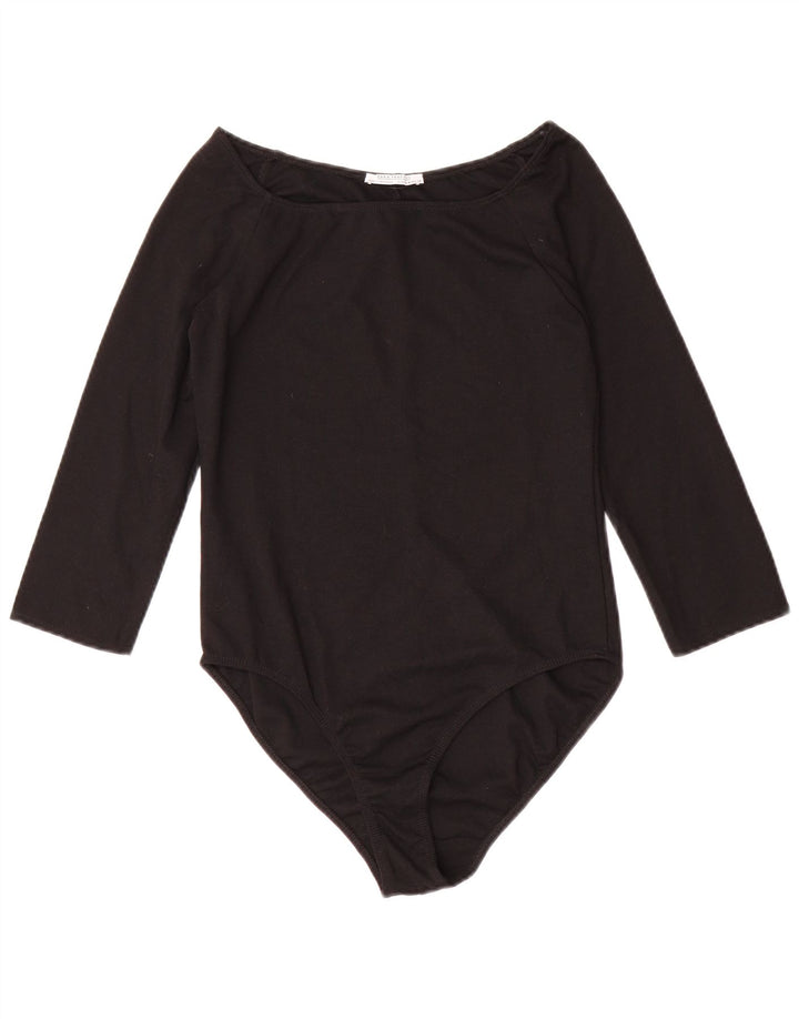 Damskie body z rękawem 3/4 Zara UK 12, średni czarny poliester