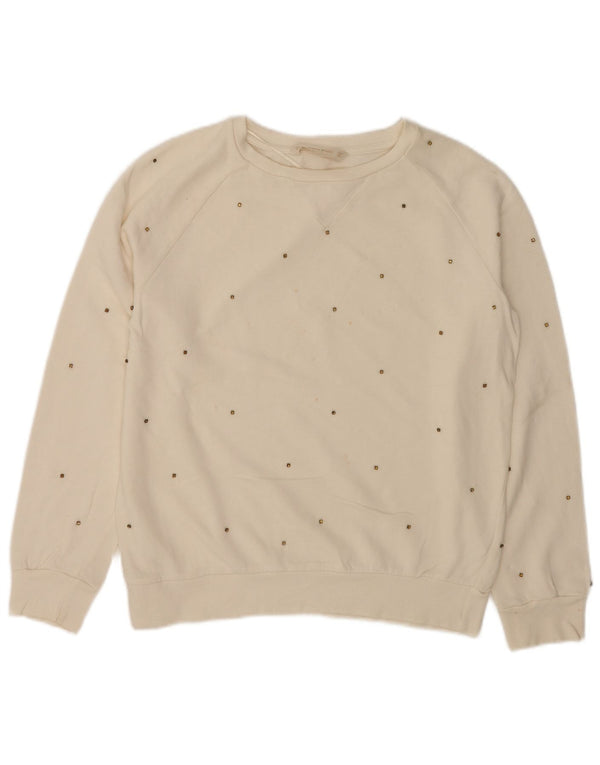 Bluza damska Zara Sweter UK 10 Small, biała, bawełniana