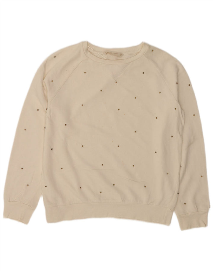 Bluza damska Zara Sweter UK 10 Small, biała, bawełniana