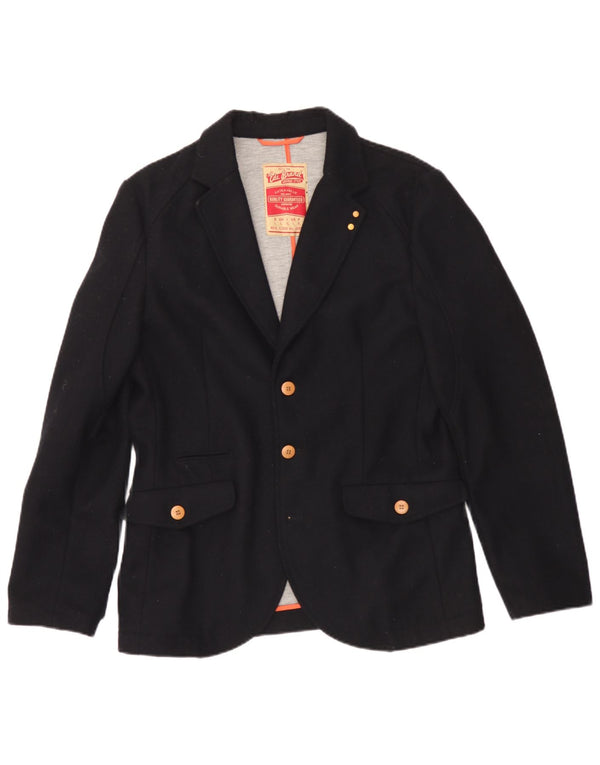 EDC Mens 2 Button Blazer Jacket UK 40 Large Black Polyester