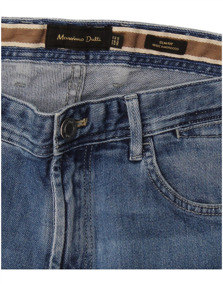 Jeansy męskie Massimo Dutti EU 42 Large W32 L30 Niebieskie