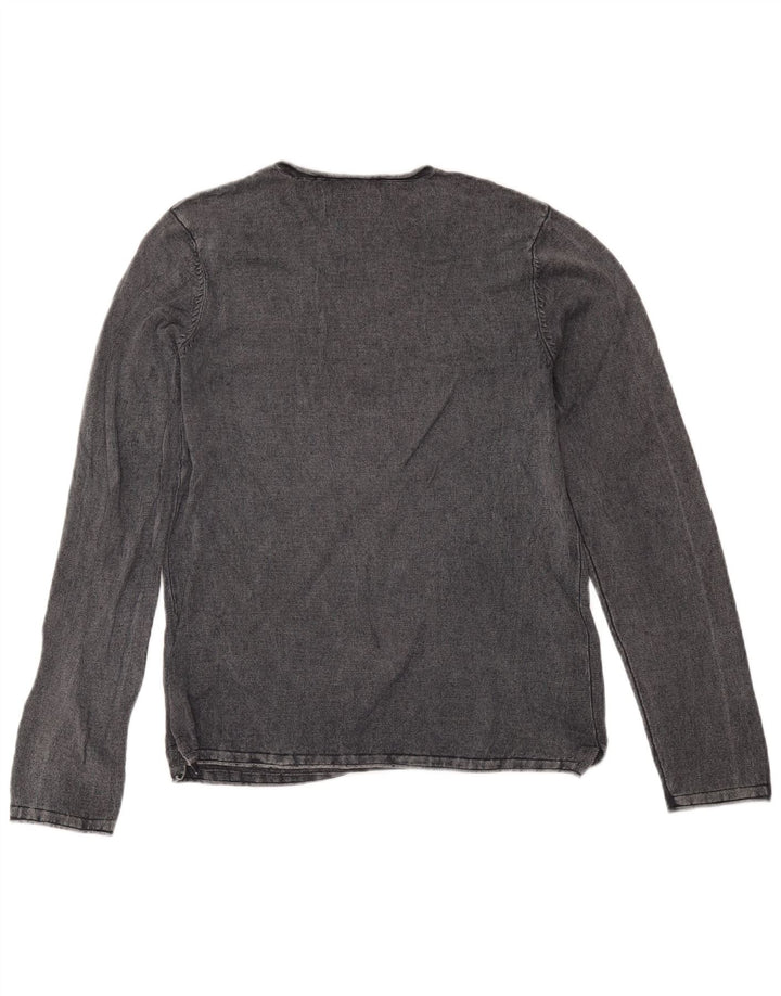 Męski top z długim rękawem Jack & Jones, mały, szary