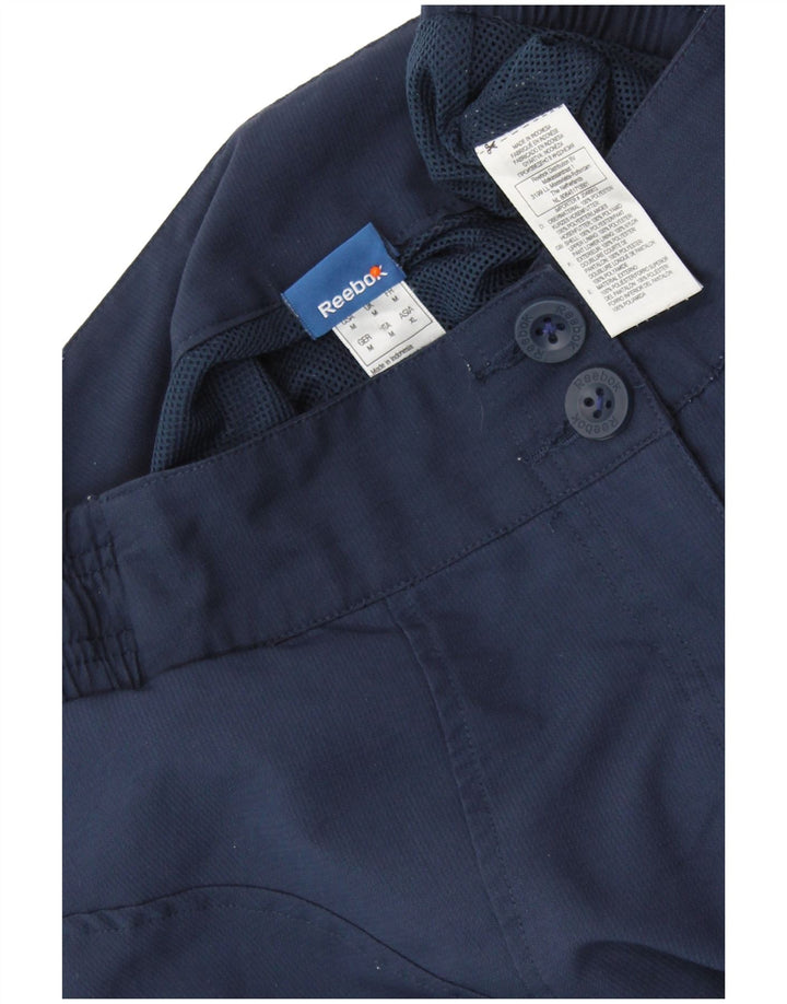 REEBOK Męskie proste spodnie codzienne średnie W32 L28 Granatowy poliester