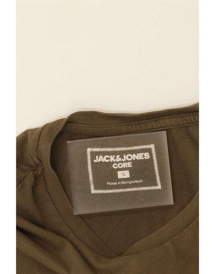 Męski T-shirt z grafiką Jack & Jones, mały, khaki