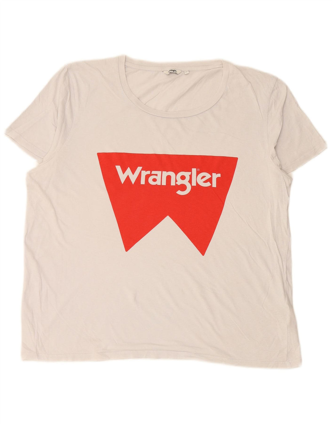 Damska koszulka oversize z grafiką WRANGLER Top UK 18 XL, biała bawełna