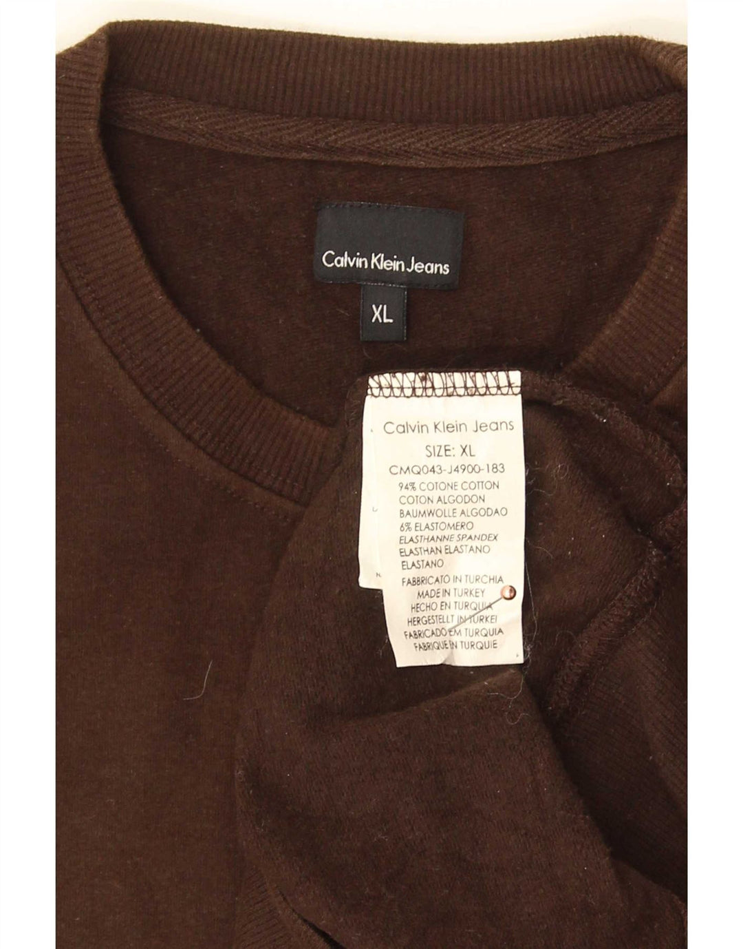 Bluza męska Calvin Klein Jeans XL, brązowa, bawełniana